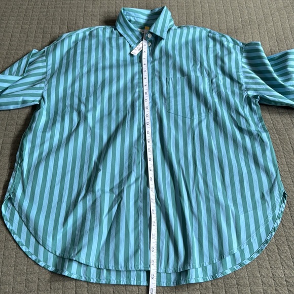 nwt madewell boxy button up shirt in stripe - Picture 6 of 10
